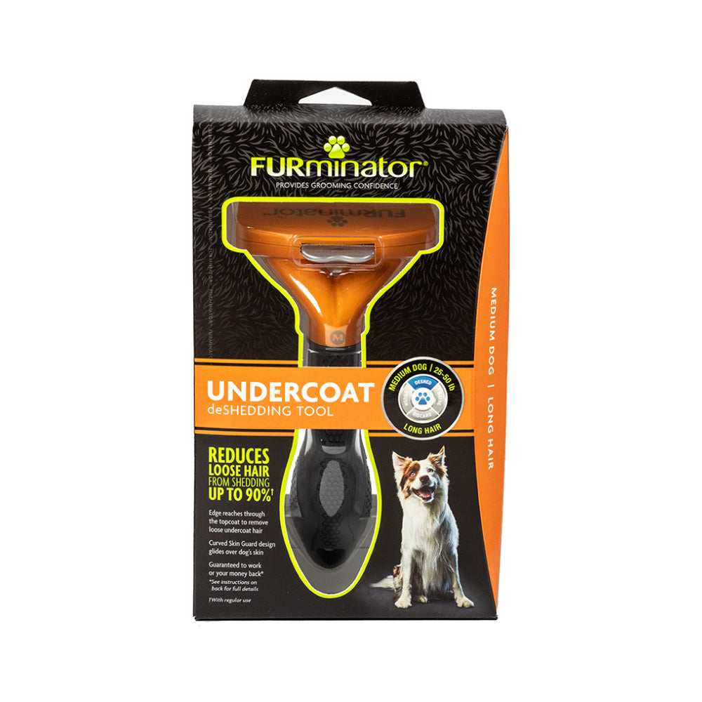 Furminator Deshedding Tool Long Hair - Medium Dog