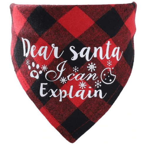 Dear Santa I Can Explain Bandana Christmas Pets Dog Cats Puppies Bandana xmas Festive Santa Naughty 