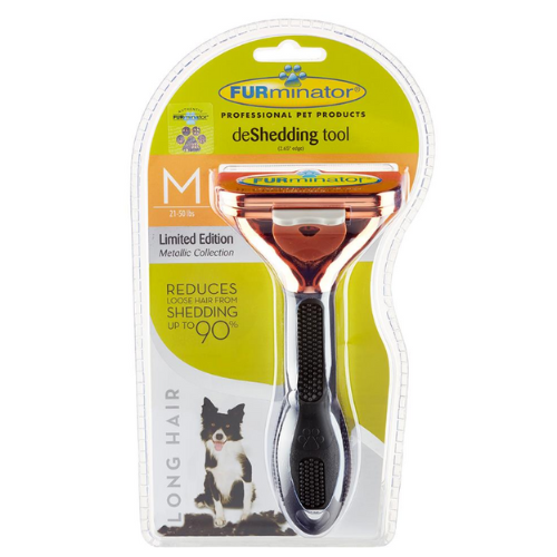 Furminator Medium Long Hair Dog Metallic Rose Gold